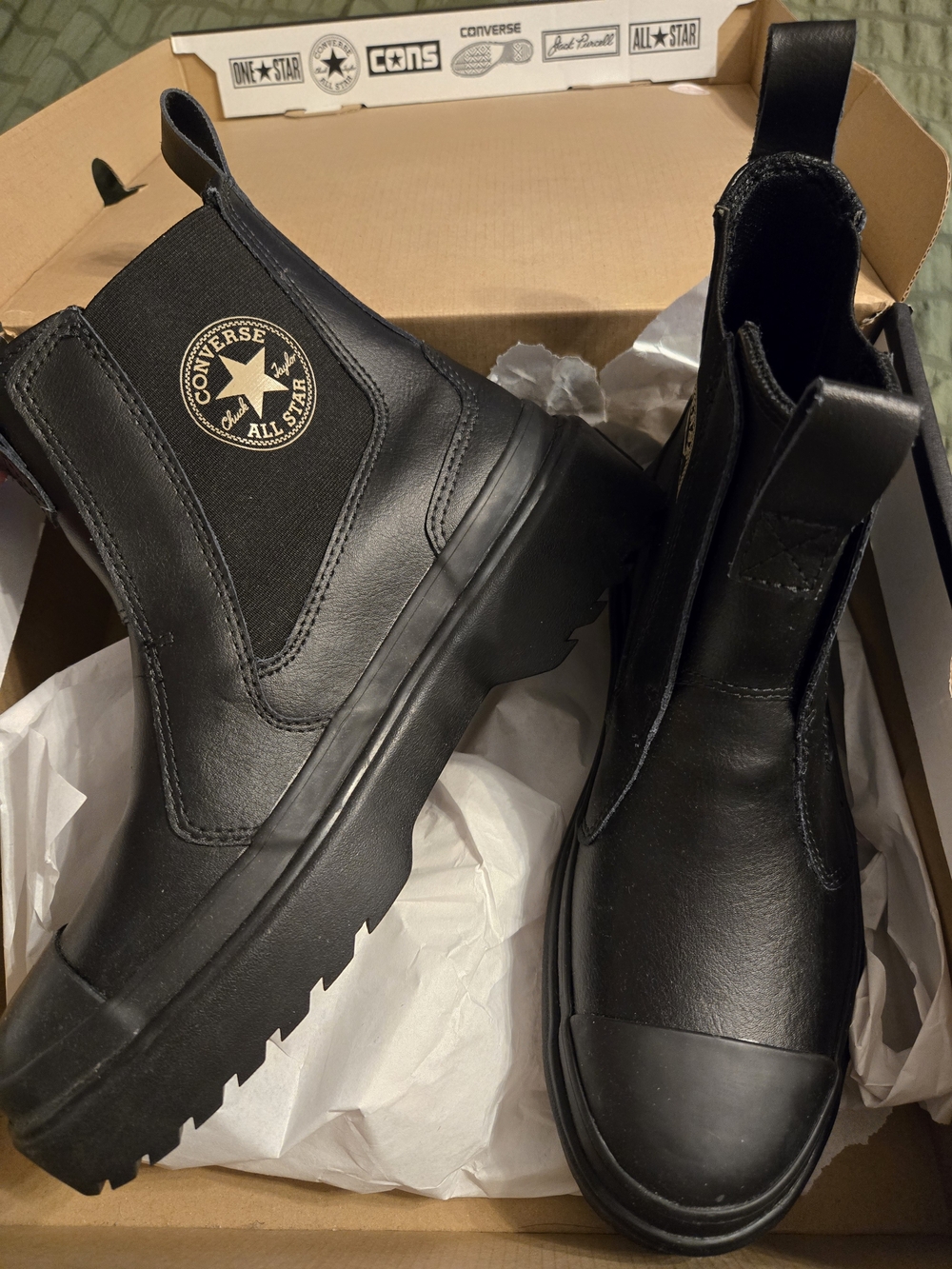 Converse All Star Big Kid's Black Chelsea Lug Boots